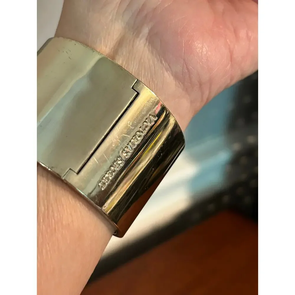 Victoria's Secret Silver Tone Bangle Bracelet Classic Fashion Jewelry